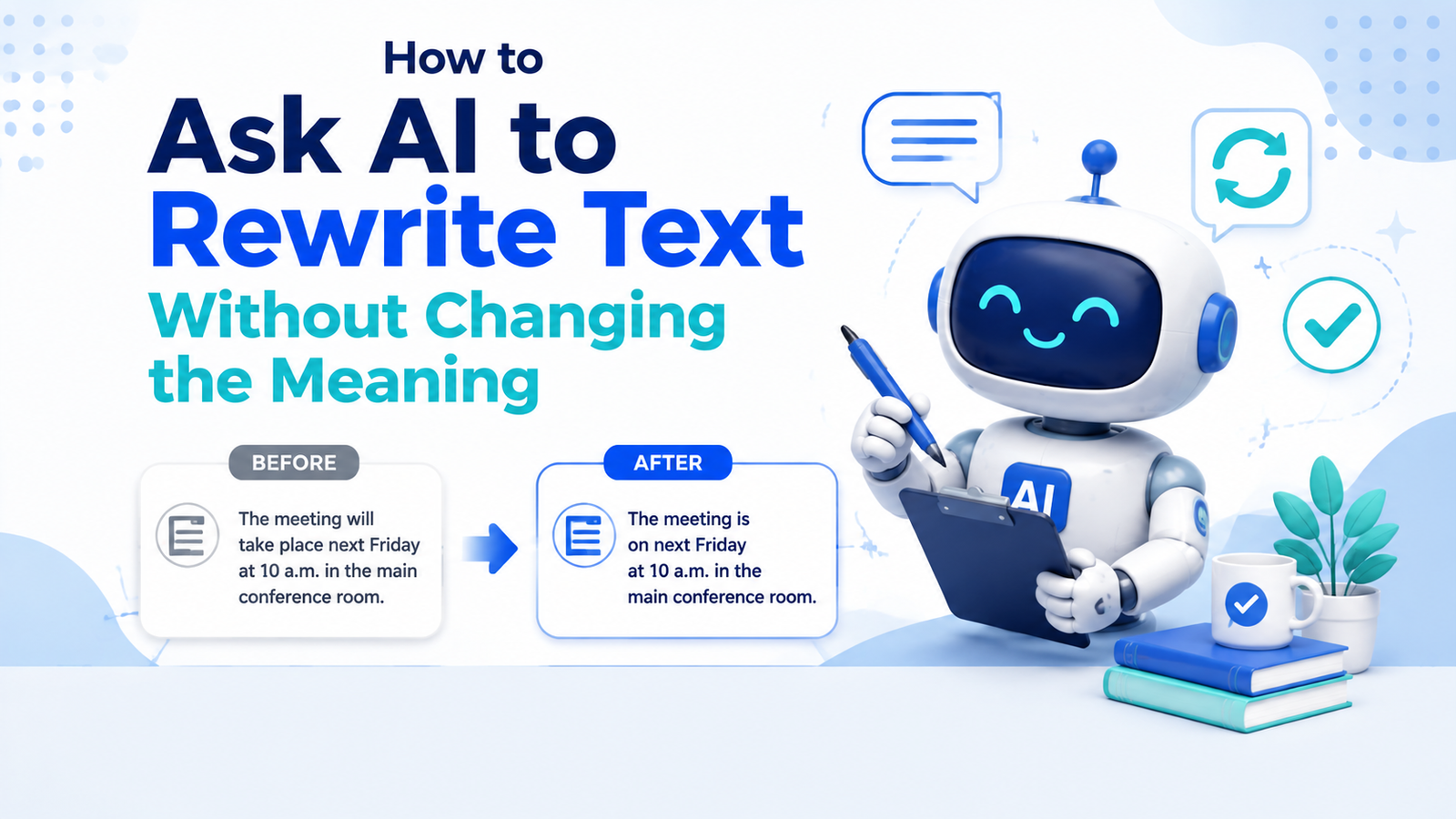 How to Ask AI to Rewrite Text Without Changing the Meaning